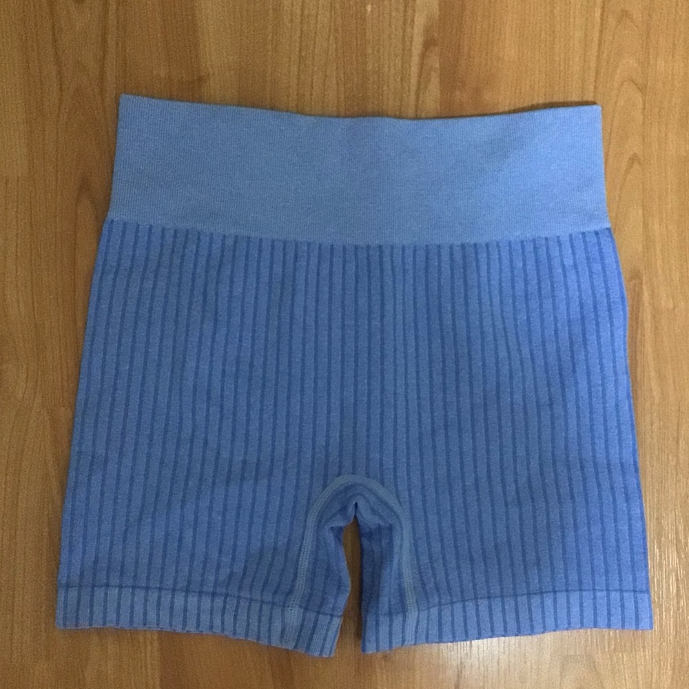 Blue biker shorts